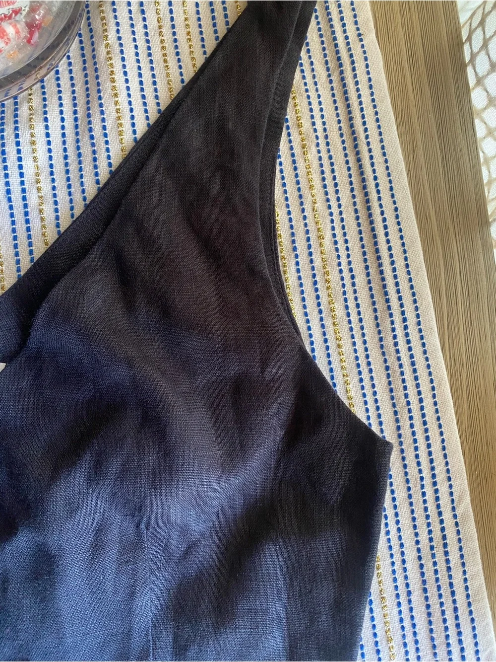 Reformation Black Sleeveless Button-Front Linen Vera Jumpsuit Sz 0